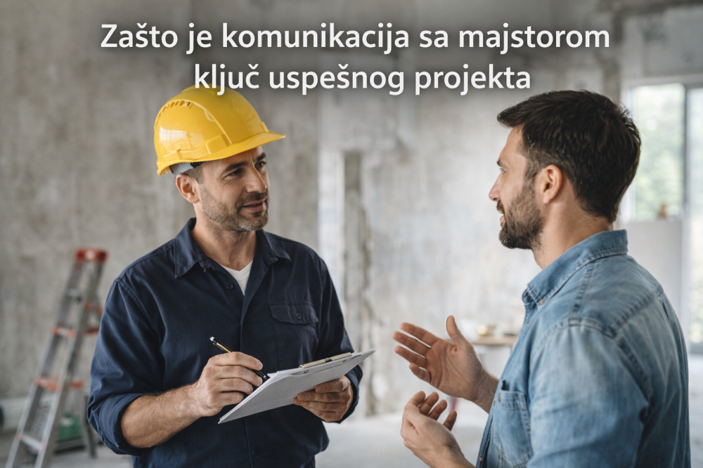 Zašto je komunikacija sa majstorom ključ uspešnog projekta